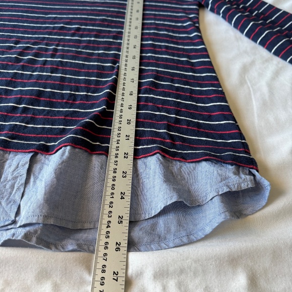 Buffalo David Bitton Womens Faux Layered Long Sleeve Knit Top Striped Medium Y2K - Picture 11 of 13